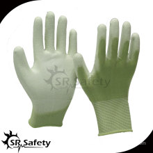 SRSAFETY 13 gauge pu coated safety hand working gloves/pu gloves safety